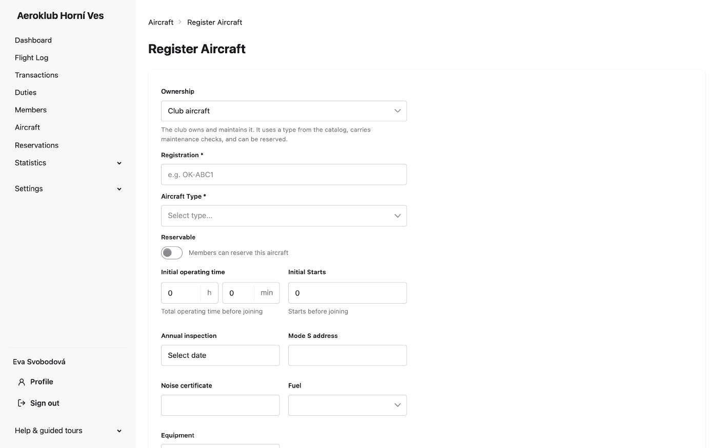 Registering a new aircraft with its ownership state