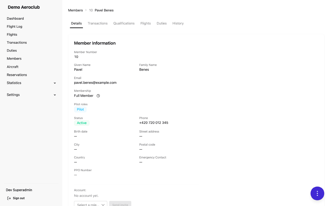 Member profile